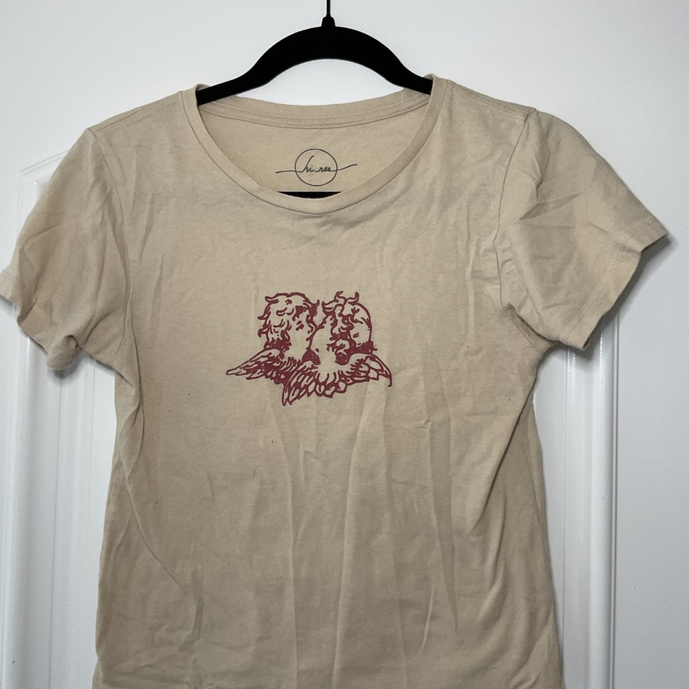 Tan Graphic Tee angels